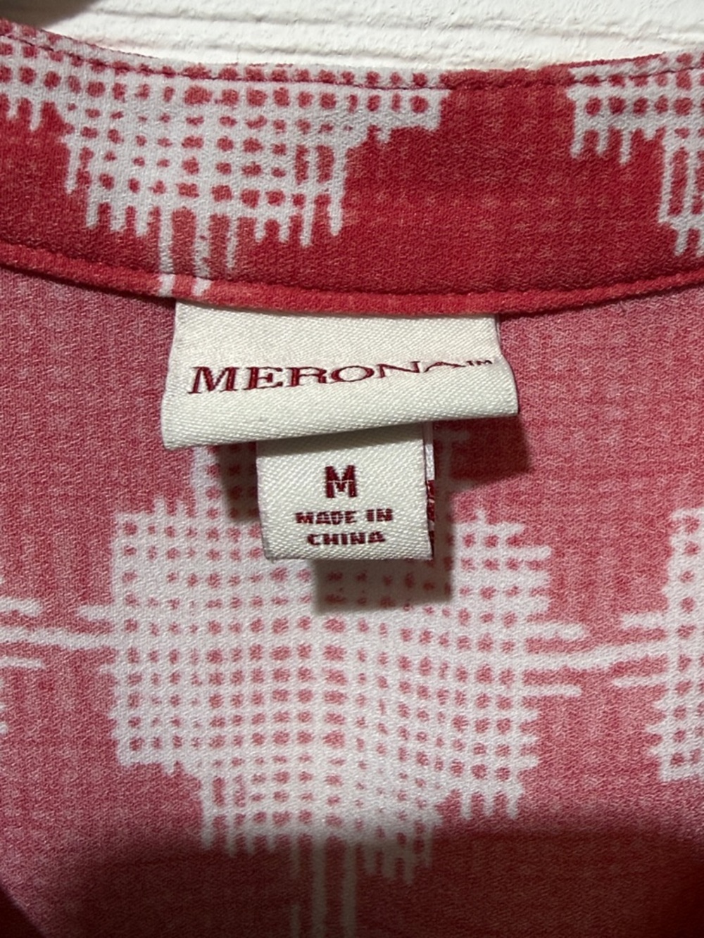 Merona Red and White Sleeveless Patterned Mini Dress - Picture 2 of 4